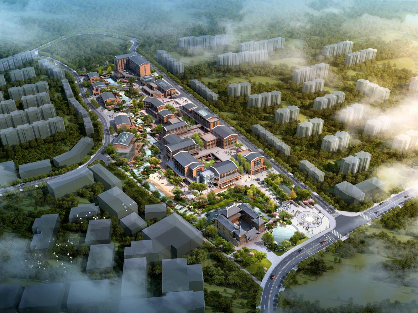 重庆八角小镇亮化工程设计、施工